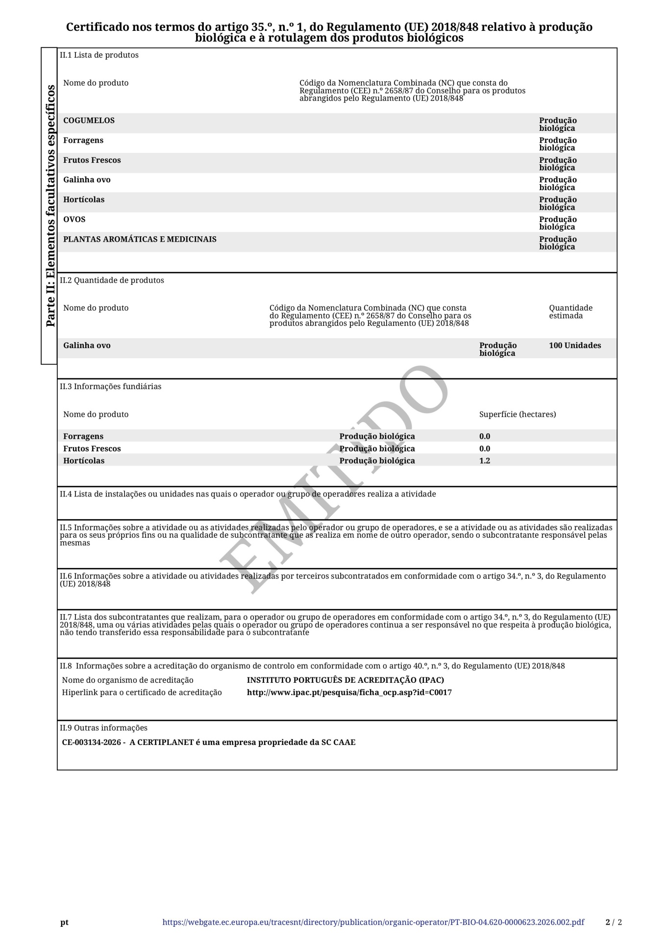 Certificado Bio 1