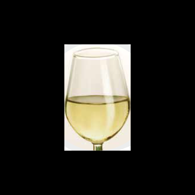 Taça de vinho branco transparente