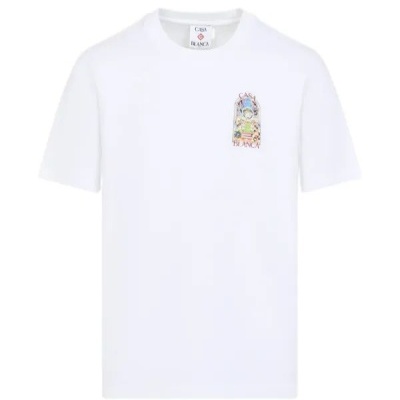 T-shirt branca com estampa CASA BLANCA ao peito