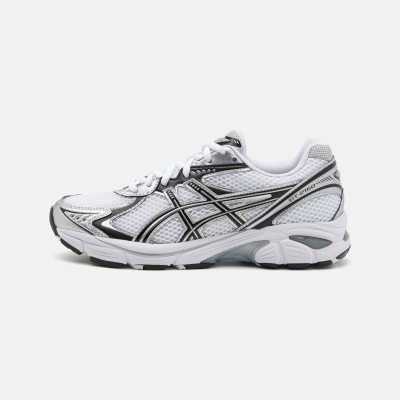 Tênis desportivo branco com detalhes pretos e cinzentos GT-2160