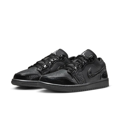 Sapatilhas Nike Air Jordan pretas com detalhes em verniz