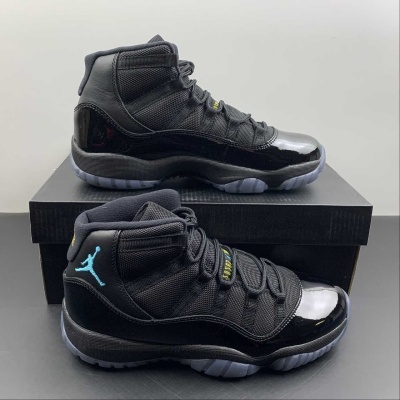 Sapatilhas pretas de cano alto com verniz e logótipo Jumpman azul