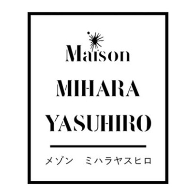 Logótipo Maison MIHARA YASUHIRO em preto e branco com caracteres japoneses