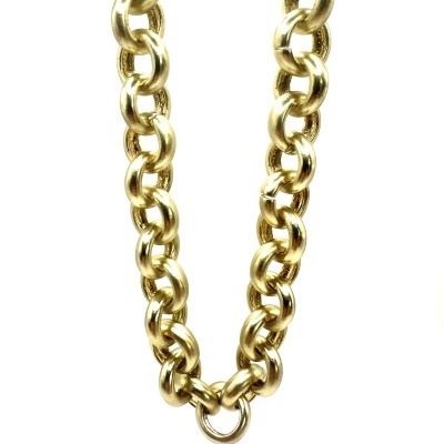 Colar de elos grossos dourados