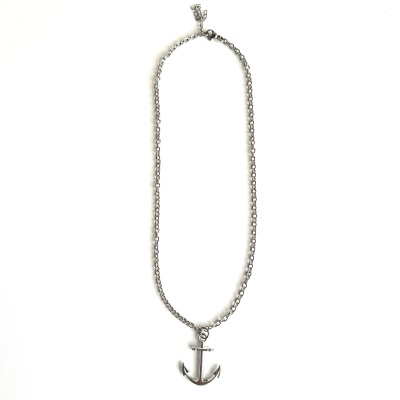 Colar prata com pendente âncora