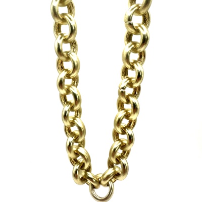 Colar de elos grossos dourados
