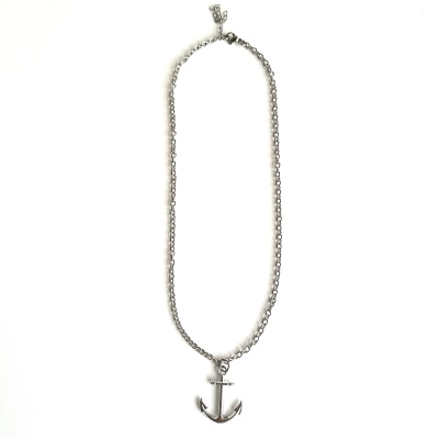 Colar prata com pendente âncora
