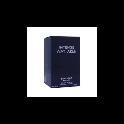 Embalagem azul escuro do perfume Intense Wayfarer da Pendora Scents