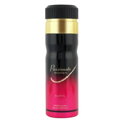 Frasco spray corporal Passionate Women RiiFFS preto e vermelho