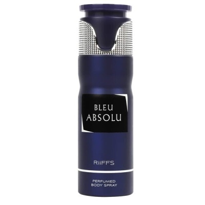 Frasco azul escuro de spray corporal perfumado Bleu Absolu da RiiFFS