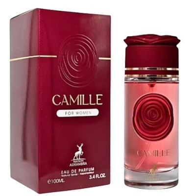 Perfume feminino Camille com embalagem vermelha
