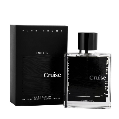 Frasco de perfume feminino Cruise com embalagem preta