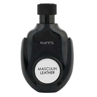 Frasco preto de perfume RiiFFS Masculin Leather