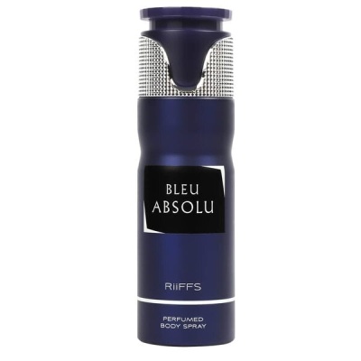 Frasco azul escuro de spray corporal perfumado Bleu Absolu da RiiFFS