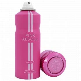 Spray perfumado ambiente rosa com tampa branca e tampa rosa removida
