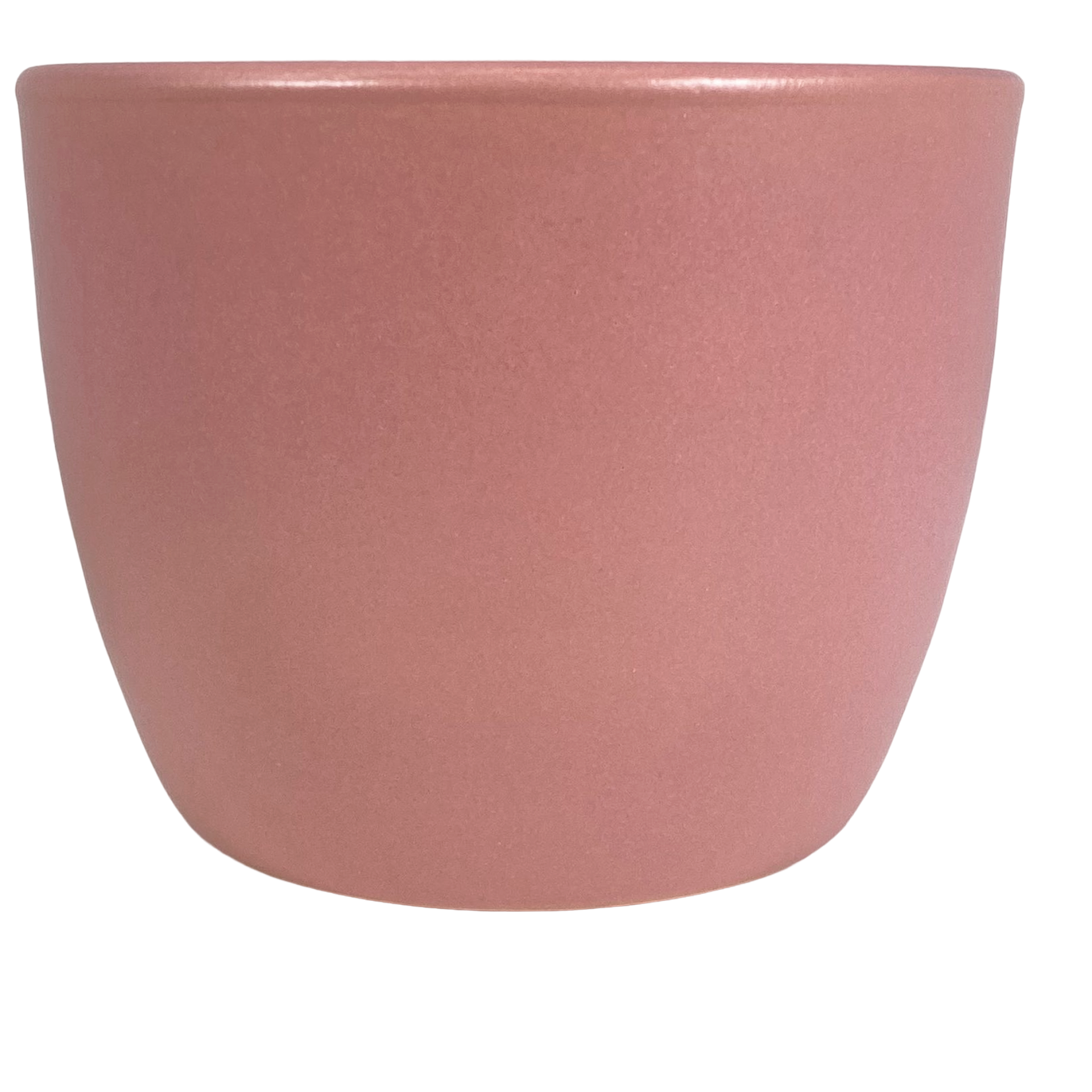 Vaso Cerâmica Meliflor Redonda 18x13cm Vaso de planta rosa em cerâmica com textura lisa
