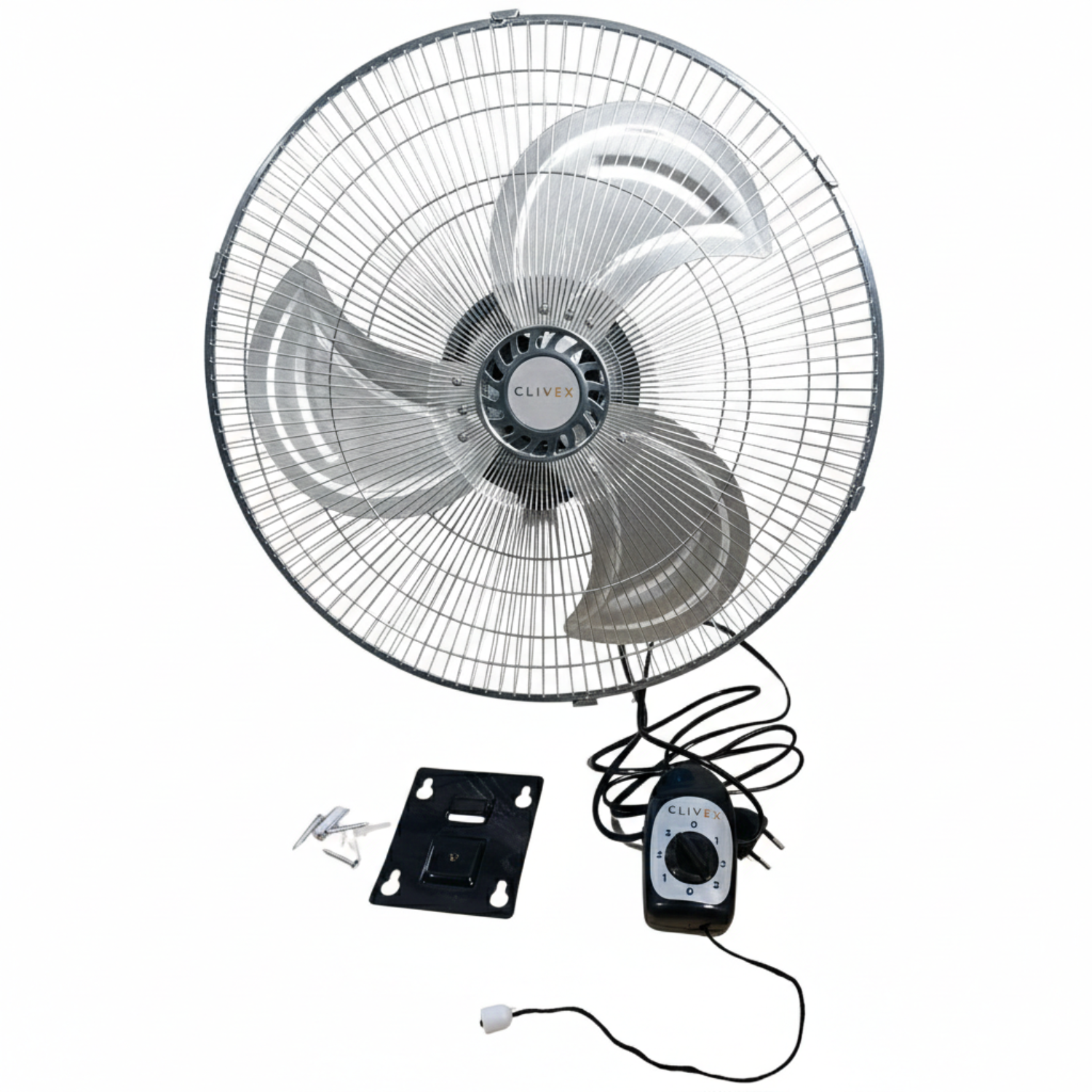 Ventilador Clivex Master Industrial Pared 45cm (80W) Ventoinha metálica com grelha e comando CLIVEX