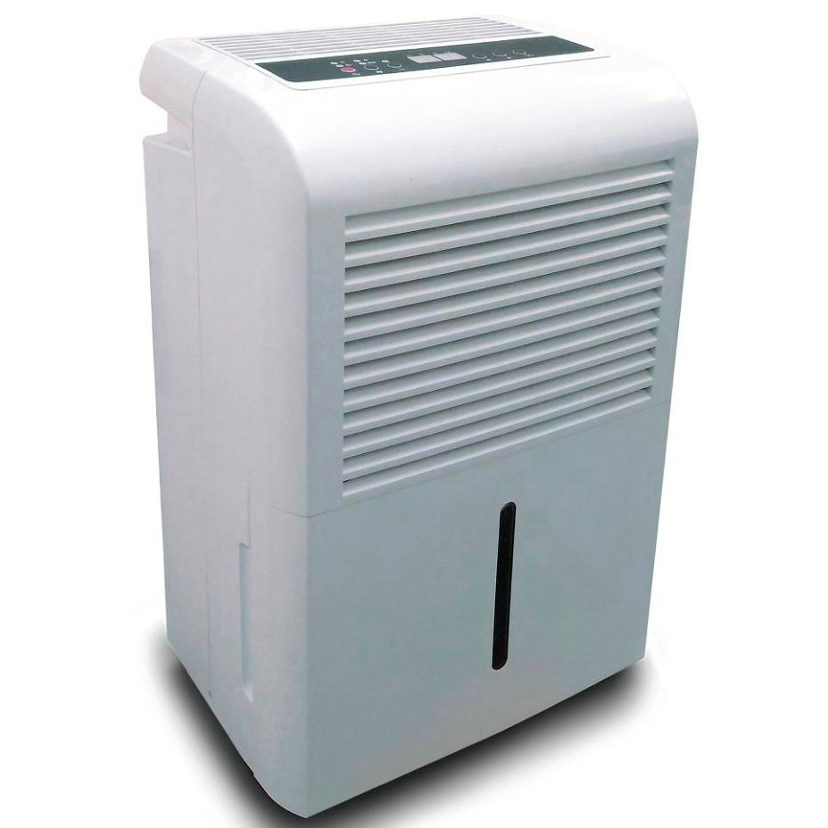 Desumidificador Trau DH755E-NR 50L/24h Desumidificador branco com grelha frontal e visor digital