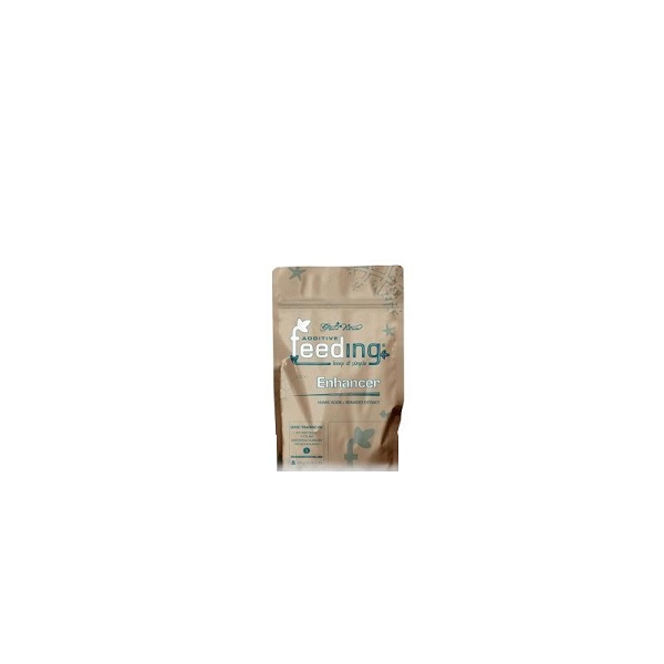 Green House Powder Feeding Bio Enhancer 500g Saco de produto animal com texto 'feeding' e 'Enhancer'