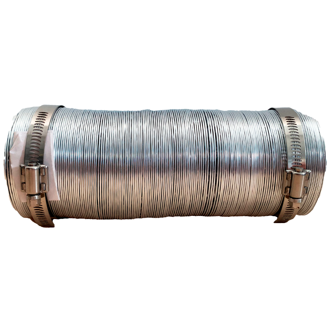 Clivex Aluduct Duplo Capa (3m) com Braçadeiras Tubo flexível metálico prateado com braçadeiras metálicas