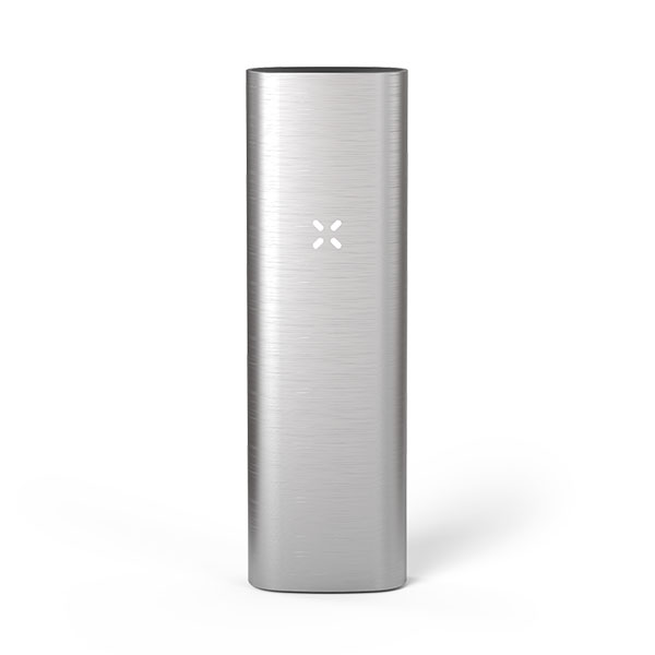Pax 2 Prateado (Silver) Power bank portátil prateado com logotipo luminoso