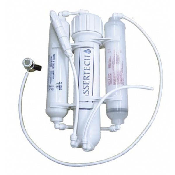 Filtro Osmosis 190L Wassertech Filtro de água branco com cilindros e tubos flexíveis