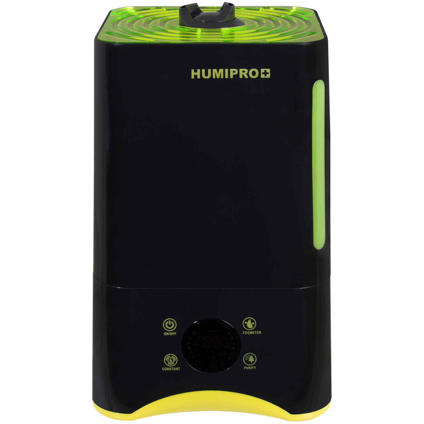 Humipro Garden Highpro V.2 4L Humidificador preto e verde-lima com botões e ecrã digital