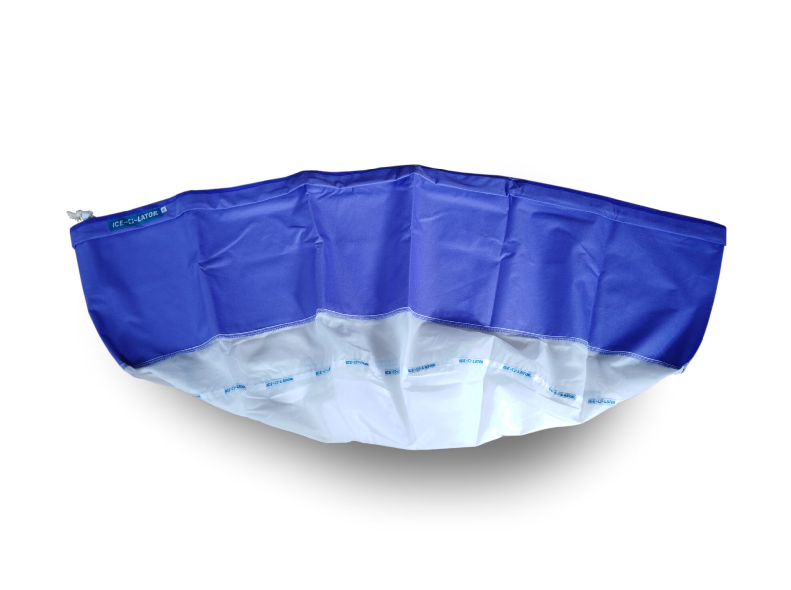 Ice o Lator Grande 6 Sacos 190 lt. Ø80 -220 -185 - 90 - 70 - 45 - 25 micras Bolsa azul e branca em tecido sintético com etiqueta ICE-O-LATOR