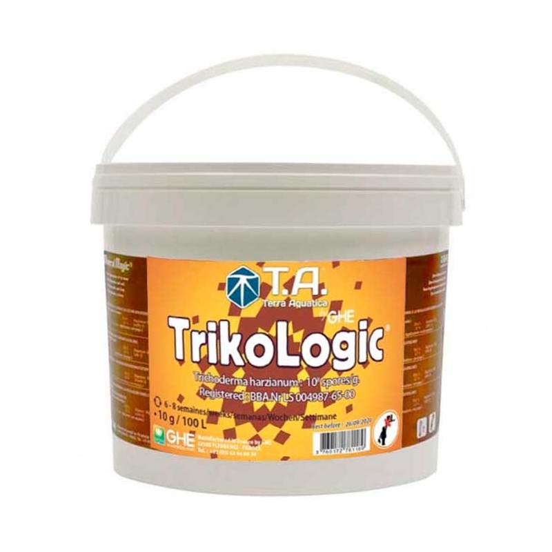 TrikoLogic 5Kg Balde branco com rótulo laranja e texto TrikoLogic da T.A Terra Aquática