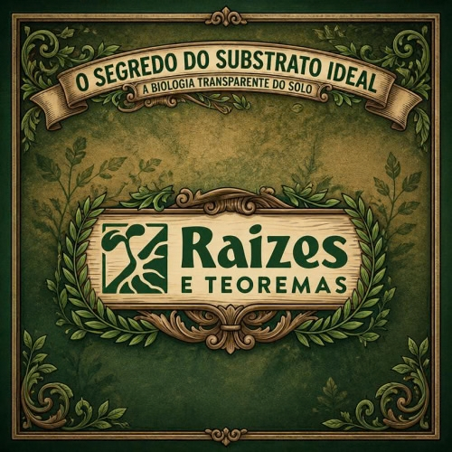 Imagem decorativa com texto O SEGREDO DO SUBSTRATO IDEAL e Raízes e Teoremas