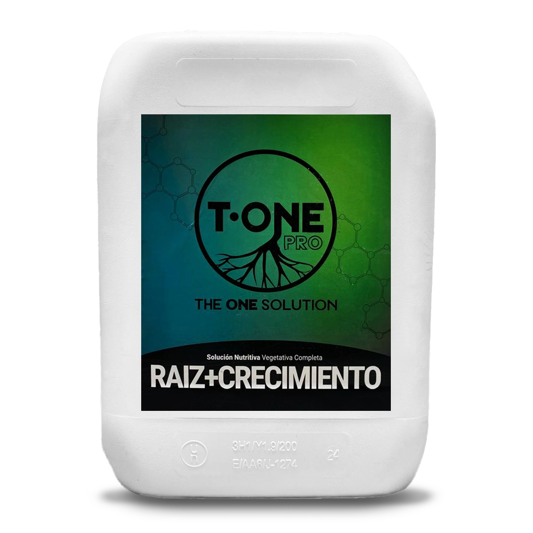 T-One Pro Crescimento-Raiz Recipiente branco de produto para nutrição vegetal T•ONE PRO