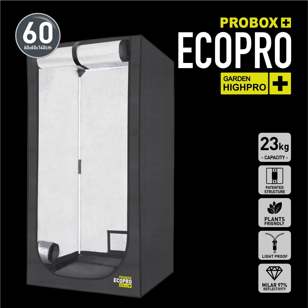 Armario Garden Highpro EcoPro Tenda de cultivo Probox Ecopro Garden Highpro preta e branca