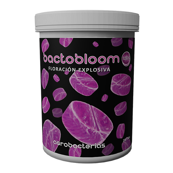 Bactobloom - Tabs 250 ud. Agrobacterias Embalagem de tabs Bactobloom com pastilhas rosas/violetas