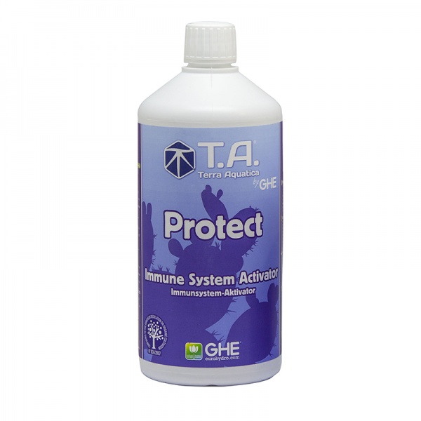 Protect 500ml Frasco de plástico com etiqueta azul e texto Protect Immune System Activator