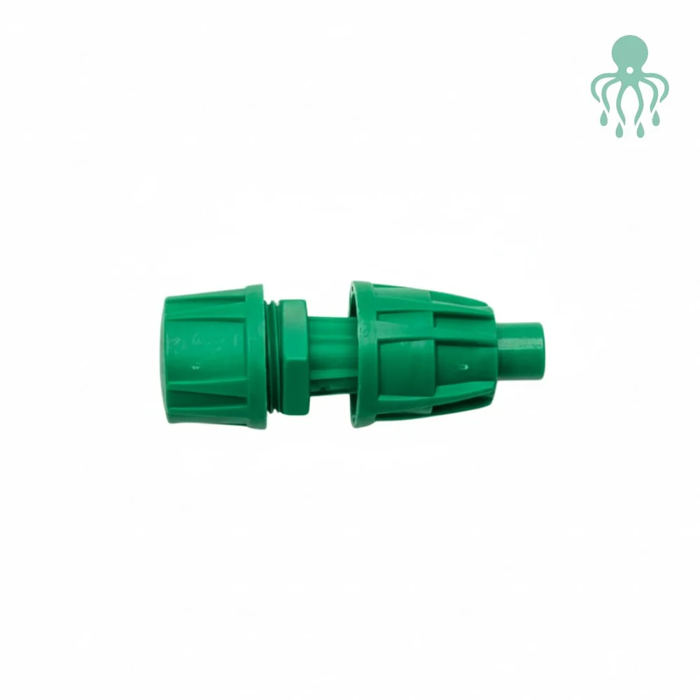 Ligação reta com tampão 3/4" NETADRIP (pack 10) Conector verde de plástico para irrigação