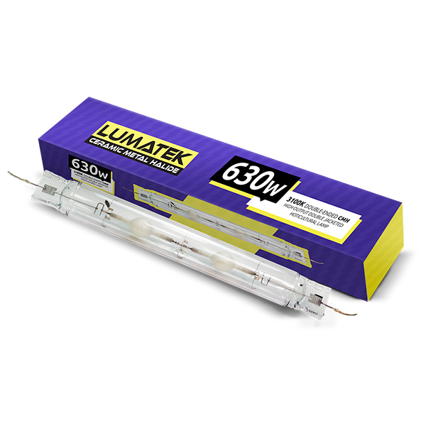 Lâmpada LEC 360w 3100K (Double Ended) Lâmpada halogéneo cerâmico Lumatek 630W com embalagem azul e amarela