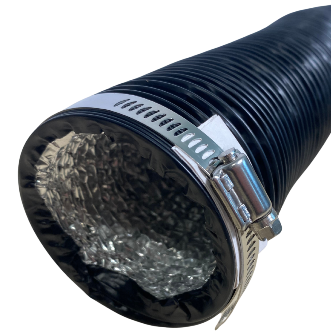 Clivex Combiduct (3m) com Braçadeiras Flexível preto com interior metálico e abraçadeira