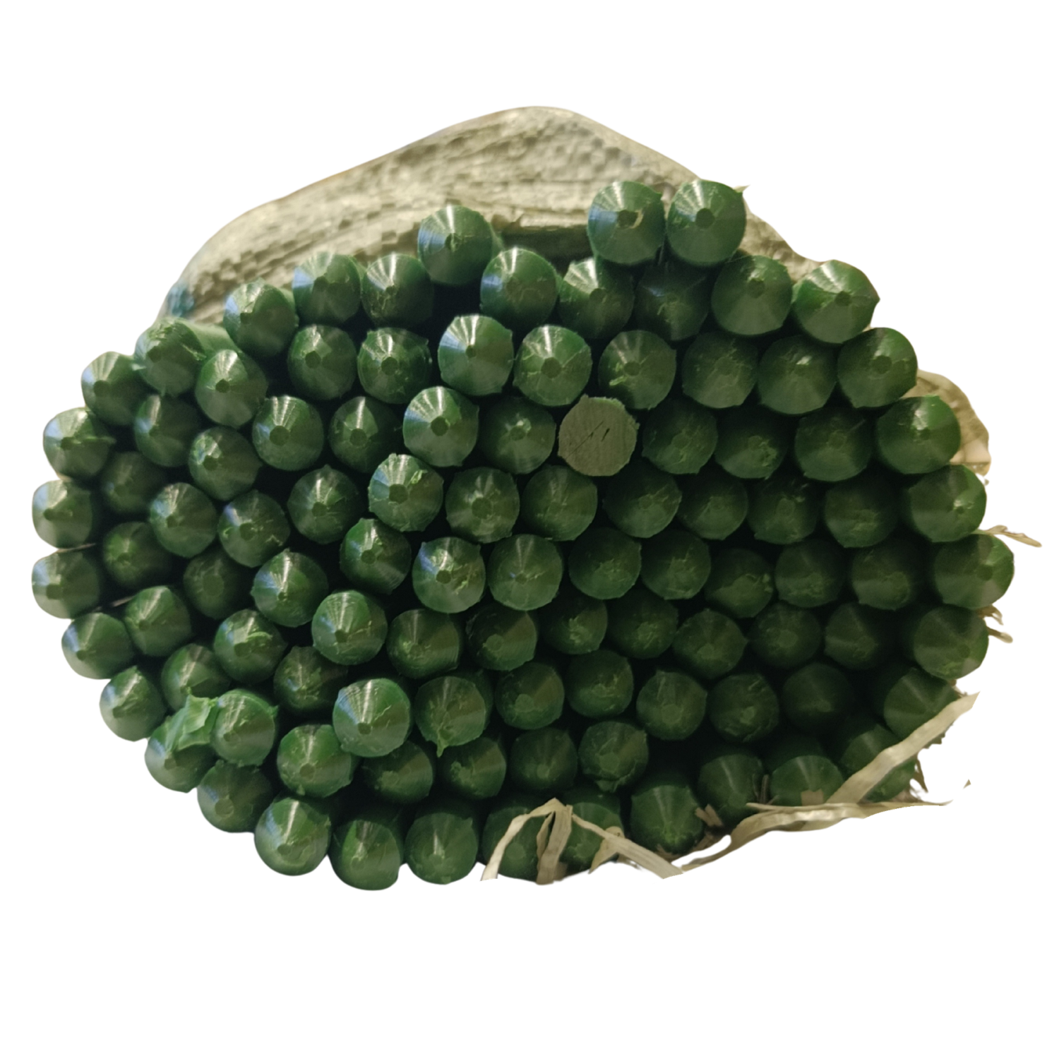 Meliflor Tutor plastificado Metálico oco Verde (100Uds) Feixe de varas verdes cilíndricas brilhantes e agrupadas