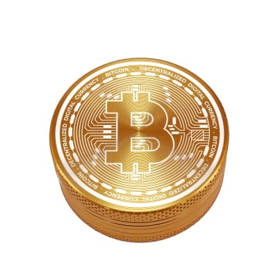 moedas douradas empilhadas com símbolo de Bitcoin