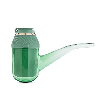 Infusor de chá verde translúcido com tampa e corpo em vidro