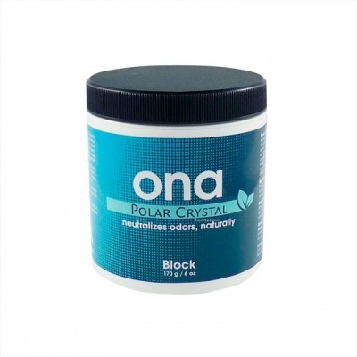 Frasco do produto ona POLAR CRYSTAL com rótulo azul e tampa preta