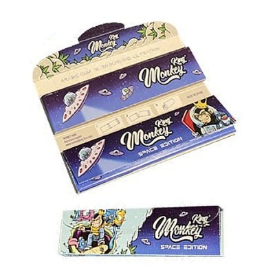Pacote de papel para enrolar com design espacial e texto Root Monkey SPACE EDITION