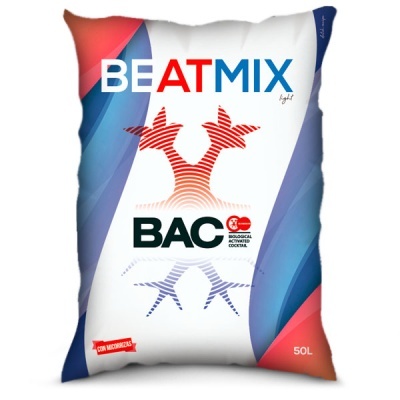 Saco BEATMIX light BAC 50L com design azul, vermelho e branco