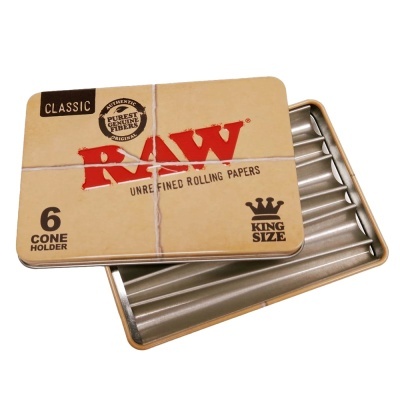Suporte para cones RAW Classic King Size com tampa e interior metálico