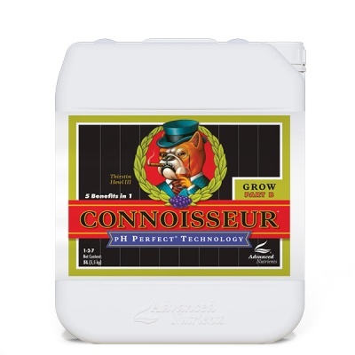 Contentor branco de plástico com etiqueta colorida CONNOISSEUR PH PERFECT TECHNOLOGY.