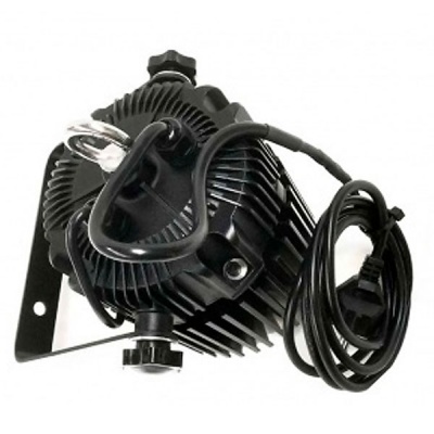 Projetor de luz LED preto com cabo e suporte ajustável