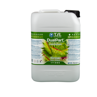 Recipiente plástico branco com fertilizante líquido para plantas T.A. DualPart