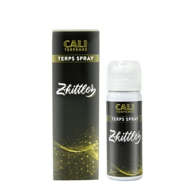 Spray CALI TERPENES CZkittler com embalagem preta e detalhes dourados