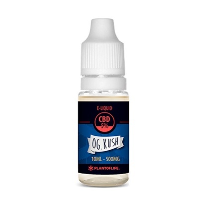 Frasco de e-líquido CBD 5% OG KUSH 10ML 500MG