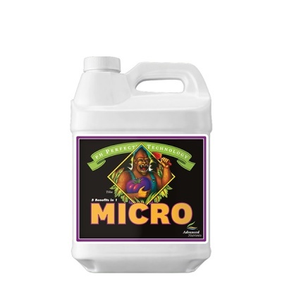 Frasco plástico branco de produto com rótulo colorido e texto MICR